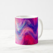 Abstracte heldere roze, multicolored achtergrond.  koffiemok (Voorkant rechts)