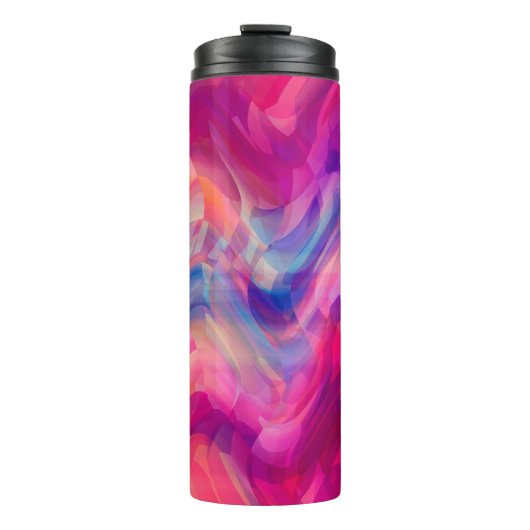 Abstracte heldere roze, multicolored achtergrond. thermosbeker (Voorkant)