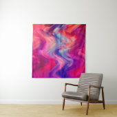 Abstracte heldere roze, multicolored achtergrond. wandkleed (In Situ (horizontaal))