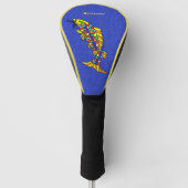 Abstracte heldere vet vis kleurrijke schubben golfheadcover (Voorkant)