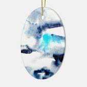 Abstracte heldere waterverf geschilderde textuur. keramisch ornament (Links)