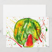 Abstracte heldere waterverf watermeloen (Voorkant / Achterkant)