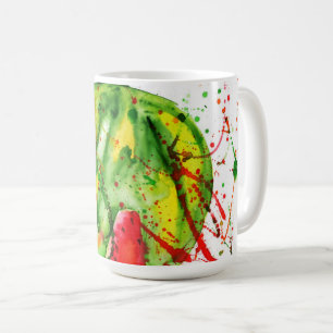 Abstracte heldere waterverf watermeloen koffiemok