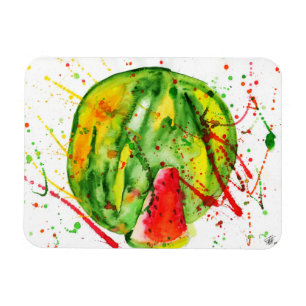 Abstracte heldere waterverf watermeloen magneet