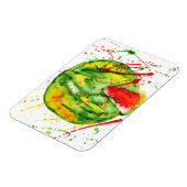 Abstracte heldere waterverf watermeloen magneet (Linkerzijde)