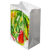 Abstracte heldere waterverf watermeloen medium cadeauzakje (Achterkant Gekanteld)