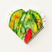 Abstracte heldere waterverf watermeloen notitieboek (Achterkant)