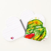 Abstracte heldere waterverf watermeloen notitieboek (Binnen)