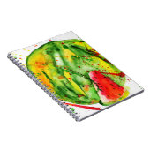 Abstracte heldere waterverf watermeloen notitieboek (Rechterzijde)