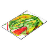 Abstracte heldere waterverf watermeloen notitieboek (Linkerzijde)