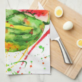 Abstracte heldere waterverf watermeloen theedoek (Quarter Fold)