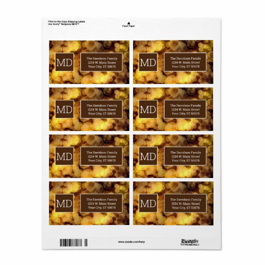 Abstracte helling etiket (Full Sheet)