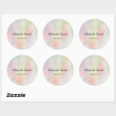 abstracte hellingen faux folie ronde sticker (Vel)