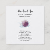 ** Abstracte Hemel Cosmo Sterren Waterverf Univers Vierkante Visitekaartje (Achterkant)