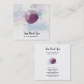 ** Abstracte Hemel Cosmo Sterren Waterverf Univers Vierkante Visitekaartje (Voorkant / Achterkant)