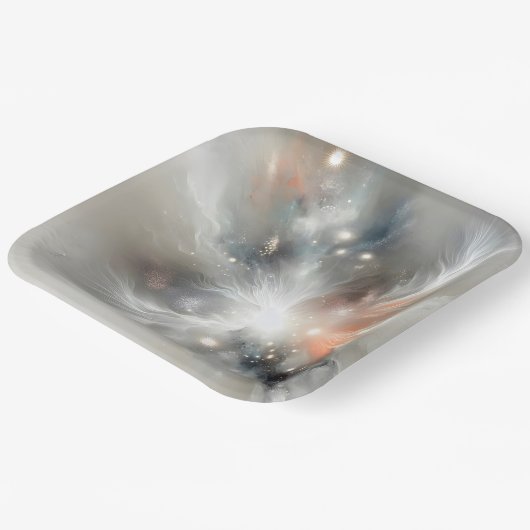 Abstracte hemelnevel papieren bordje (Gebogen)