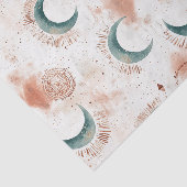 Abstracte Hemelse Halve Manen Terracotta Tissuepapier (Detail)