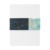 Abstracte hemelse Waterverf bruiloft Uitnodigingen Wikkel (Achterkant Voorbeeld)