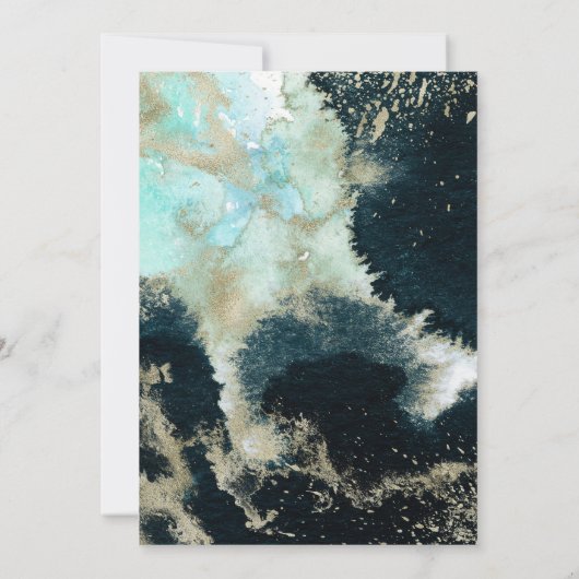 Abstracte hemelse Waterverf Het huwelijk van Kaart (Achterkant)