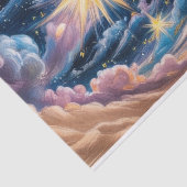 Abstracte hemelsterren en wolken tissuepapier (Detail)