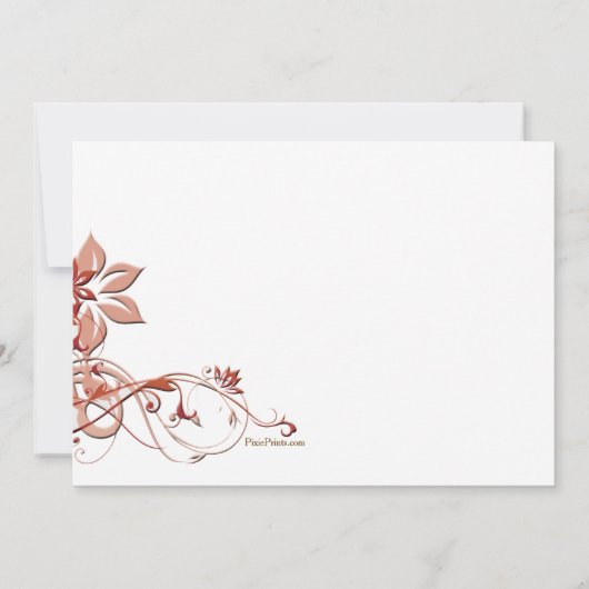 Abstracte Herfst Bloemenuitnodiging Kaart (Achterkant)