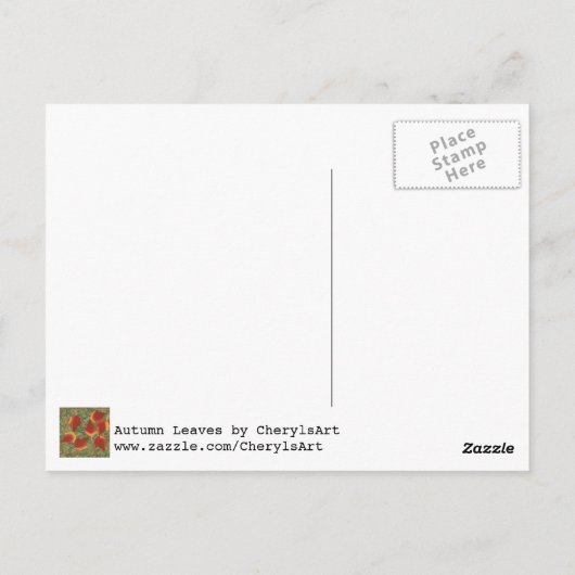 Abstracte herfst esdoorn bladeren op grond Briefka Briefkaart (Achterkant)