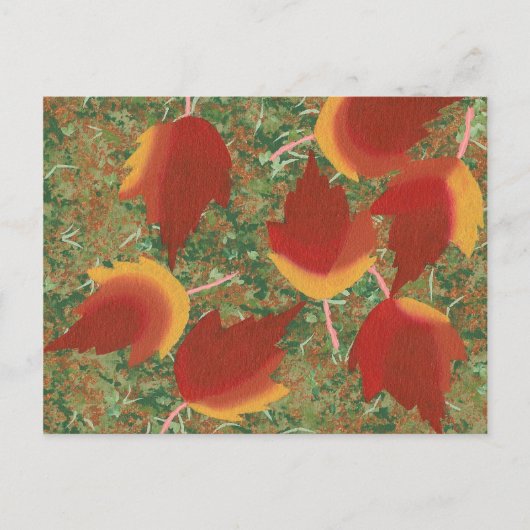 Abstracte herfst esdoorn bladeren op grond Briefka Briefkaart (Voorkant)