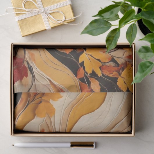 Abstracte herfst herfst bladeren loof decoupage tissuepapier (Geschenk)