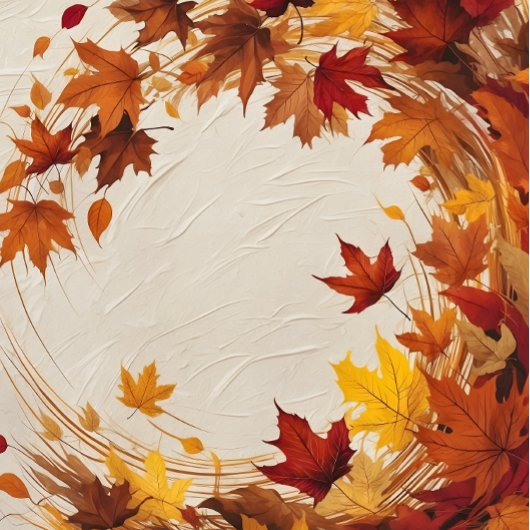 Abstracte Herfst Illustratie – Vallende Bladeren Canvas Afdruk