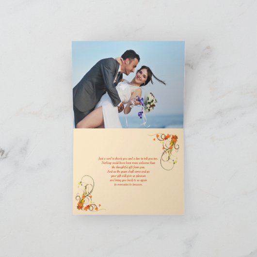 Abstracte herfst leest Hartelijk dank Bedankkaart (Binnen)