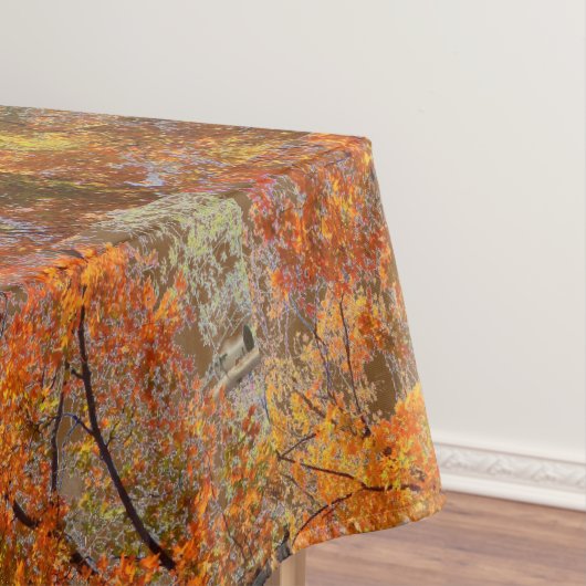 Abstracte herfst lekt op het tafelblad Trees Tafelkleed (Voorbeeld)