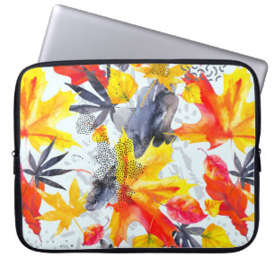 Abstracte herfst naadloos in fel najaar co laptop sleeve