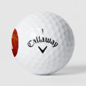Abstracte herfst-natuurfotografie van rode esdoorn golfballen (Logo)