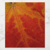 Abstracte herfst-natuurfotografie van rode esdoorn wijn etiket (Enkel label)