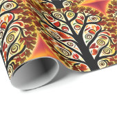 Abstracte herfst oogstboom cadeaupapier (Rol Hoek)