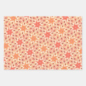 Abstracte herfst Oranje Herfst van het fluitenpatr Inpakpapier Vel (Voorkant)