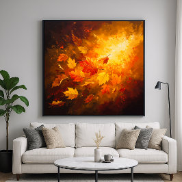 Abstracte Herfst - Schilderachtige Stijl Natuur Ku Poster