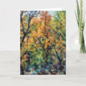 Abstracte Herfst Season Trees Art Note Kaart (Voorkant)