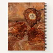 Abstracte Herfst-thema Terracotta Spiral Notitiebo Notitieboek (Achterkant)