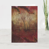 Abstracte Herfst Trees Thanksgiving Kaart (Voorkant)