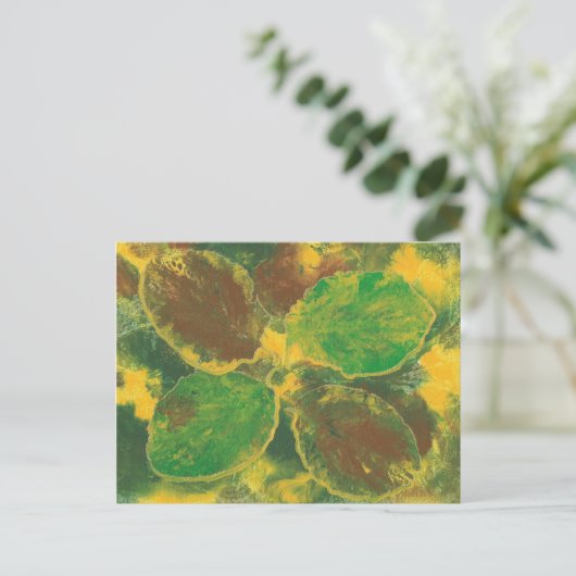 Abstracte herfstbladeren berkenboom Briefkaarten (Staand voorkant)