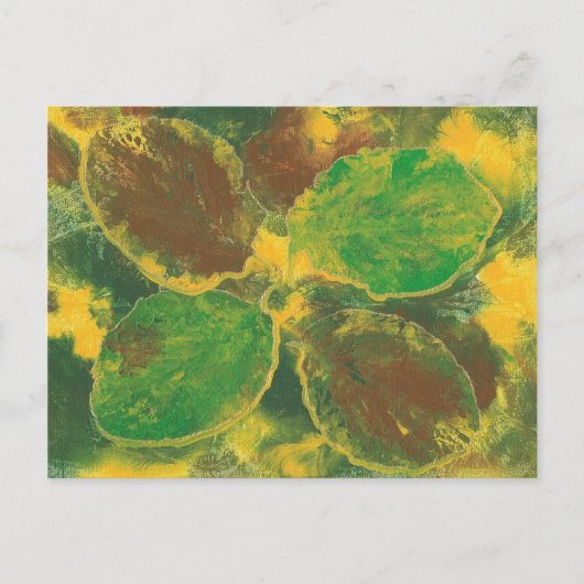 Abstracte herfstbladeren berkenboom Briefkaarten (Voorkant)