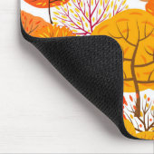 Abstracte herfstbladeren en bomen muismat (Hoek)
