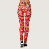 Abstracte herfstbladeren en lucht leggings (Achterkant)
