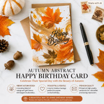 Abstracte herfstbladeren Gelukkige verjaardag Herf