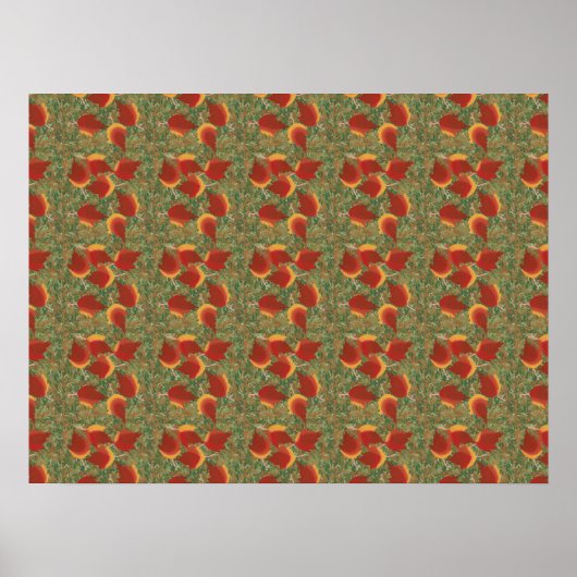 Abstracte herfstbladeren schilderijen posters (Voorkant)