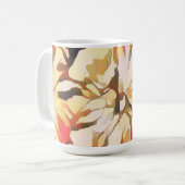 Abstracte herfstbloem magische mok (Voorkant links)