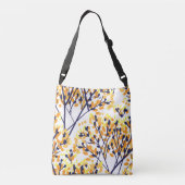 Abstracte herfstboom Modern Pattern Crossbody Tas (Achterkant)