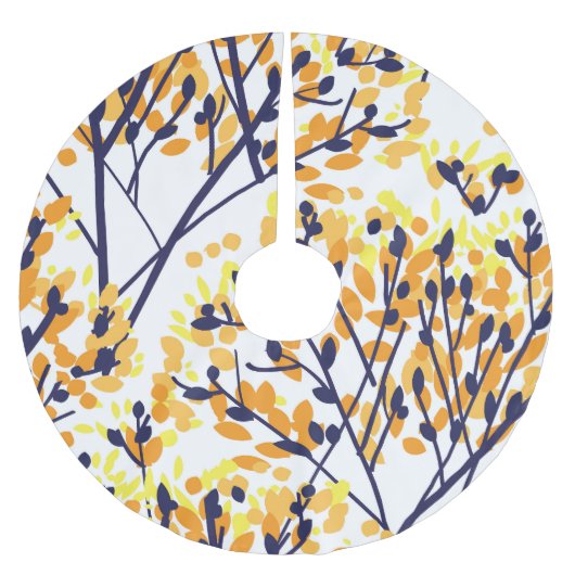 Abstracte herfstboom Modern Pattern Kerstboom Rok (Voorkant)