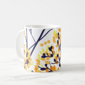 Abstracte herfstboom Modern Pattern Koffiemok (Voorkant links)